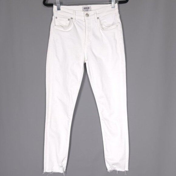 AGOLDE PREMIUM Women's Jeans Size 27 White‎ Raw Hem A018 B-1013